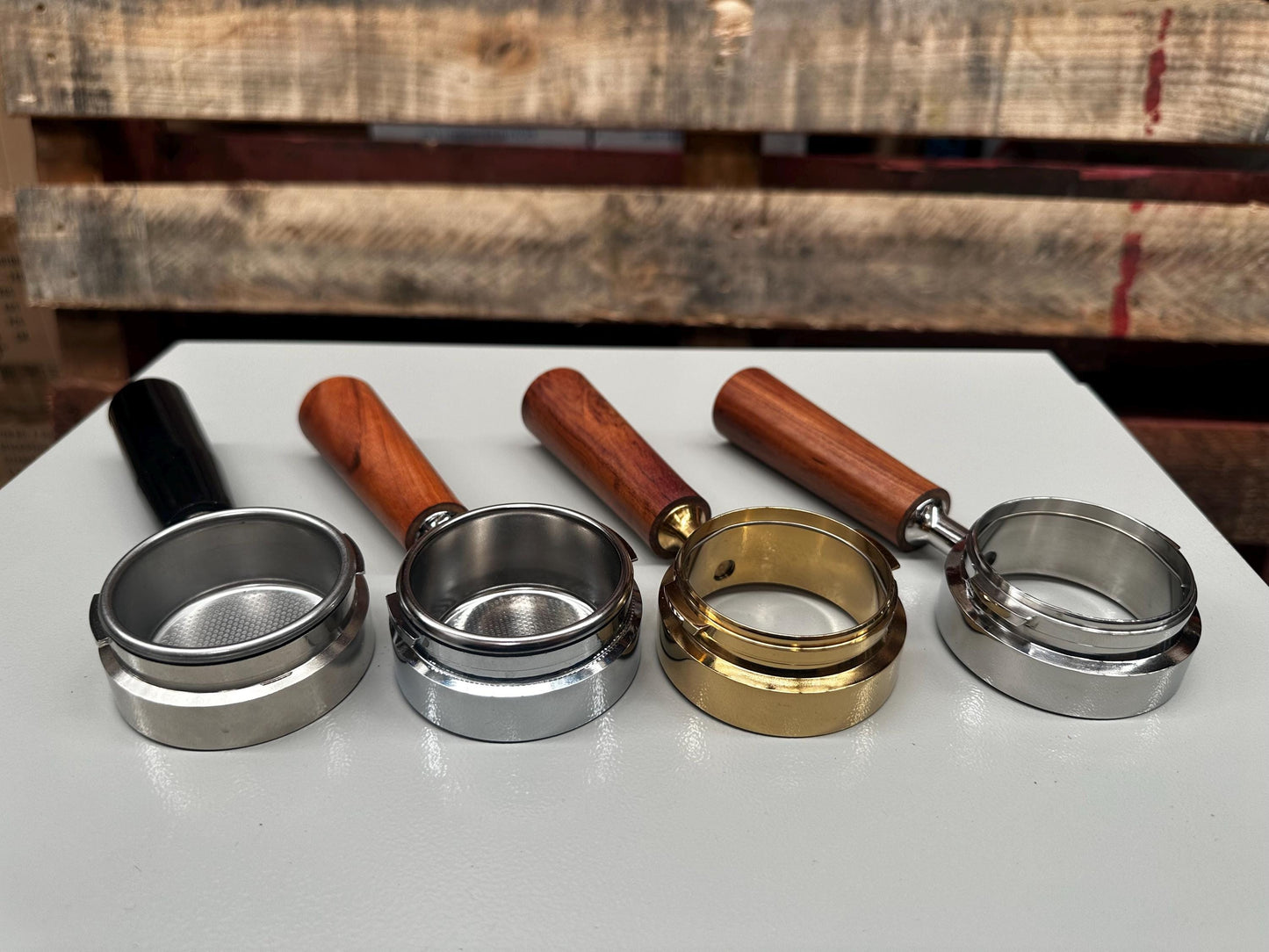 51mm & 49mm Bottomless / naked portafilters for La Pavoni Lever espresso machine New Gen or Old Gen