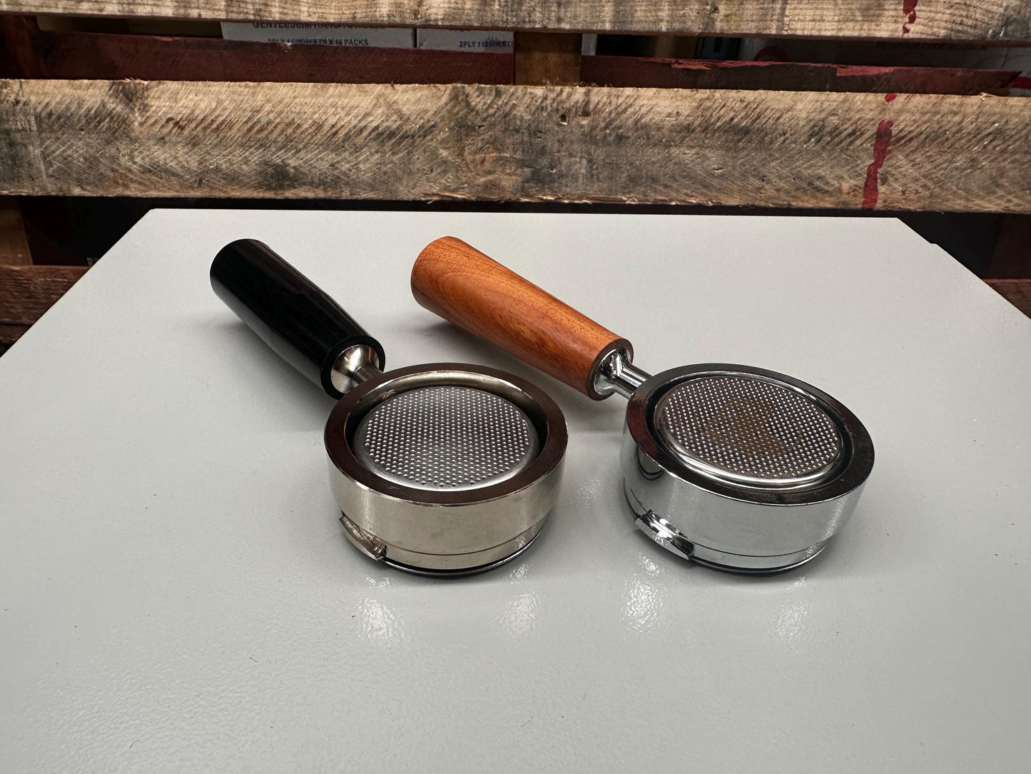 51mm & 49mm Bottomless / naked portafilters for La Pavoni Lever espresso machine New Gen or Old Gen