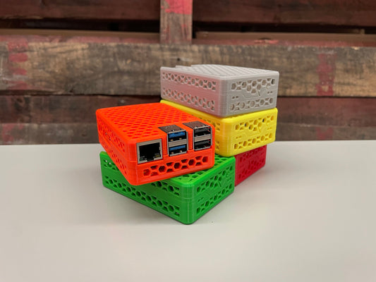 Raspberry Pi 5 HoneyComb Case - Solid, compatible with the original cooling fan / Active cooler